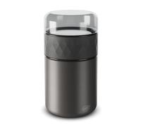 ALFI ENDLESS FOOD MUG 500 ml, caviar black mat, Récipient isotherme pour repas en inox et snackpot, en 3 parties, récipient isotherme anti-fuite, maintient au chaud pendant 5 h, au froid pendant 10 h