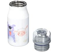 ALFI KIDS BOTTLE 400 ml, cute animals, gourde en inox pour enfant, parfaitement étanche avec bouchon vissé, bouteille légère et robuste, pour boisson gazeuse, sans traces de doigts, exempt de BPA