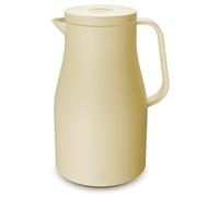 alfi NEO Bouteille isotherme 1,0 l, jaune, avec insert en verre trempé hygiénique, 12 h de chaud, bouchon à vis avec bouton poussoir confortable, poignée ergonomique, idéale comme cafetière, théière