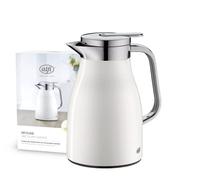 alfi SKYLINE 0,65 l, coconut white mat, pichet isotherme en inox avec intérieur en verre trempé, bouchon vissé avec bouton poussoir, poignée ergonomique