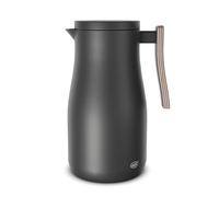 alfi STUDIO ALLURE 1,0 l, noir mat avec éléments en bois, bouteille isotherme en acier inoxydable à double paroi garde au chaud pendant 12 heures et 24 heures au froid, bouchon à vis, grande