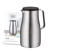 alfi STUDIO TT 1l, inox, pichet isotherme à double paroi en inox mat, maintient 12 heures chaud, 24 heures froid, bouchon vissé, grande ouverture, pichet isotherme, lavable au lave-vaisselle