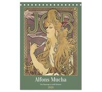Alfons Mucha - Eine Hommage in zwölf Monaten (Tischkalender 2026 DIN A5 hoch), CALVENDO Monatskalender: Alfons Muchas Plakatkunst: Ein Jahr voller Schönheit und Stil.