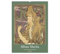 Alfons Mucha - Eine Hommage in zwölf Monaten (Wandkalender 2026 DIN A2 hoch), CALVENDO Monatskalender: Alfons Muchas Plakatkunst: Ein Jahr voller Schönheit und Stil.