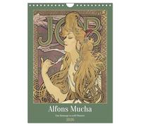 Alfons Mucha - Un hommage en douze mois, Version française (Calendrier mural 2026 DIN A4 portrait), Calendrier CALVENDO mensuel