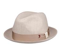 Alfonso D´Este Chapeau Herringbone PlayerD’Este Femme/Homme - Made in Italy en Tissu de Soleil avec Doublure Printemps-ete Printemps Ete - L (58-59 cm) Blanc Creme-Beige
