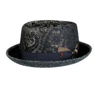Alfonso D´Este Chapeau Paisley Pork Pied’Este Homme - Made in Italy de Musicien avec Doublure Hiver Automne-Hiver - XL (60-61 cm) Bleu Fonce