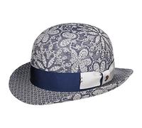 Alfonso D´Este Melon Spencey FlowerD’Este Femme/Homme - Made in Italy Chapeau en Coton avec Doublure, Ruban Gros Grain Ete Printemps-ete - S (54-55 cm) Denim