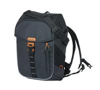 Basil Miles Tarpaulin Hook-on Led 17l Panniers Noir Black / Orange