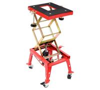 ALFORZAN Plateforme élévatrice hydraulique pour moto, élévateur de moto, table de levage Capacité de charge 160 kg Hauteur réglable de 30,5-80 cm avec 4*roues universelles, plateforme élévatrice pour