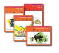 Alfred Basic Piano Library Course Pack Level 1A - Four book set includes - Lesson, Theory, Technic and Notespeller Books.