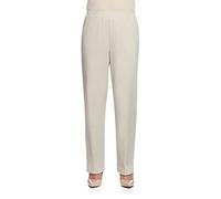 Alfred Dunner All Around Elastic Waist Cotton Medium Twill Pant Pantalons, Stone, M Femme