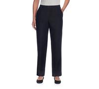 Alfred Dunner Pantalon Court proportionné en Denim Noir Petite Taille pour Femme, Noir, 54 Plus