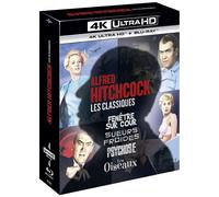 Alfred Hitchcock, Les Classiques : Fenêtre Sur Cour + Sueurs Froides + Psychose + Les Oiseaux - 4k Ultra Hd + Blu-Ray