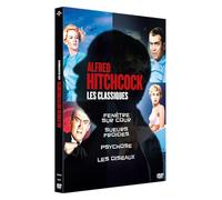 Alfred Hitchcock – Coffret DVD : Fenêtre sur cour, Sueurs froides, Psychose, Les Oiseaux