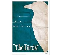 Alfred Hitchcock tirage d'art numéroté en édition limitée The Birds 30 x 42 cm