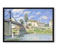 Alfred Sisley Bridge at Villeneuve-la-Garenne Poster encadré 100 x 70 cm