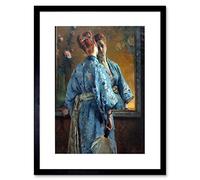 ALFRED STEVENS LA PARISIENNE JAPONAISE BLACK FRAMED ART PRINT PICTURE B12X112