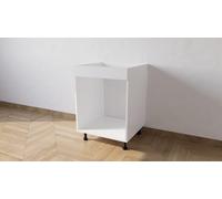 ALFREDO CALANDRELLI - Meuble de cuisine base pour four à encastrer 60 cm, meuble four blanc en bois mélaminé, base modulaire moderne avec rabat (60 x 72 x 55 cm)