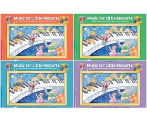 Alfred's Music for Little Mozarts Series 4 Lesson Books Bundle Set (Lesson Book 1, 2, 3, 4)