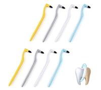 Alfuny 8 pièces Détartreur Dentaire, Kit de Nettoyage, Multicolore | Brossettes douces anti-plaque, idéal pour appareils et prothèses, maison et voyage, kit hygiène buccale