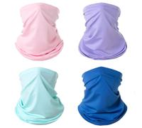 Alfven Bandana Multifonctions Cache, 4 pièces Cache Cou Randonnée Écharpe Tubulaire Unisexe Tour de Cou Élastique Pour la course à pied, la randonnée, le cyclisme, la moto