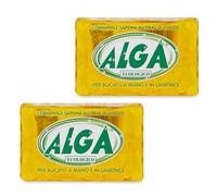 ALGA Pur savon détergent 100 % écologique et biodégradable pour linge à la main et en machine - 2 pièces de 400 g chacun, total 800 g