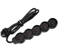 ALGAM LIGHTING Multiprise 5 Voies - Sans Interrupteur Général - 1,2m - IP20