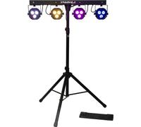 ALGAM LIGHTING - STAGEBAR II - Projecteurs à LED 2-en-1 sur Pied et Pédalier - Effet Stroboscope - IP20-10,2 kg, 1032 x 71 x 235 mm