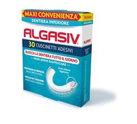 Algasiv Lot de 30 coussinets adhésifs pour prothèses dentaires inférieures | Adhérence forte et durable pour toute la journée, protège les gencives, tenue 20 fois plus forte à libération progressive