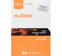 Algèbre : Cours, exercices corrigés, MPSI-PCSI 1re année