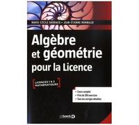 Algèbre Et Géométrie Pour La Licence