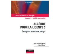 Algèbre pour la Licence 3 - Groupes, anneaux, corps Cours et exercices corrigés - Jean-Jacques Risler - Dunod - broché - Scolaire / Universitaire