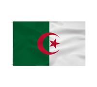 Algeria flag 3x5FT -(90x150cm) Drapeau de Algériens Indoor/Outdoor Quality Polyester with Vivid Color and Brass Grommets algerian flag
