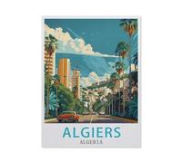 Algérie Alger，Peinture par Numero Adulte, Cadeau de Peinture à l'huile de Bricolage numérique pour Enfants Adultes Peindre par Nombre Kits(20x30cm）-AY48