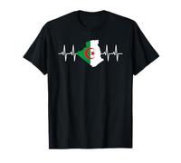 Algérie Algérien Drapeau Battement Cœur Fierté T-Shirt