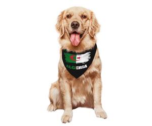 Algérie Algériens Drapeaux Bandana Chien Lavable Écharpe pour Chien Réglable Écharpe Triangulaire pour Décorations d'anniversaire Animal De Compagnie Chat