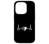 Algérie Battement de Cœur Drapeau Algérien Coque pour iPhone 14 Pro