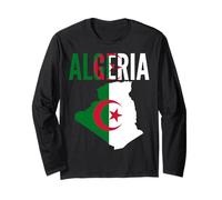 Algérie - Drapeau Carte Pays Algérie Manche Longue