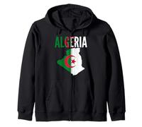 Algérie - Drapeau Carte Pays Algérie Sweat à Capuche