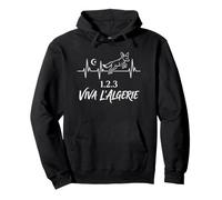 Algérie Football Heartbeat Pulse Graphic Fennec Pride Sweat à Capuche