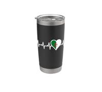 Algérie Heartbeat ECG IRE rythme cardiaque pouls drapeau algérien Gobelet isotherme en acier inoxydable double paroi