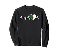 Algérie Heartbeat ECG IRE Rythme Cardiaque pouls Drapeau algérien Sweatshirt