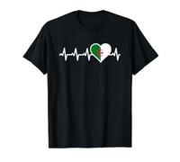 Algérie Heartbeat ECG IRE Rythme Cardiaque pouls Drapeau algérien T-Shirt Graphique avec Valeur