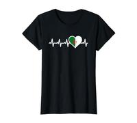 Algérie Heartbeat ECG IRE Rythme Cardiaque pouls Drapeau algérien T-Shirt Graphique avec Valeur