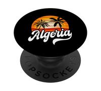 Algérie Sunset Design Rétro Algérie Désert du Sahara PopSockets PopGrip Adhésif