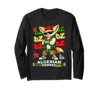 Algérien Fennec Fox Streetwear Desert Fox DZ Pride Urban Manche Longue