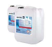 Algicide Anti Algues pour Piscine - 2 x 10 L (20 L), BAYZID® - Double Action Curative et Préventive - Efficace Contre Bactéries