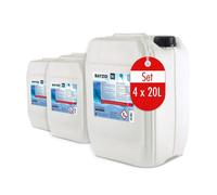 Algicide Anti Algues pour Piscine - 4 x 20 L (80 L), BAYZID® - Double Action Curative et Préventive - Efficace Contre Bactéries