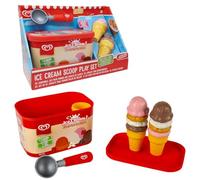 Algida Playset Bac à Glace avec Pelle | Pour enfants de 2 ans et plus, panier pliable, aliments jouets, réchaud et grille, paille de blé